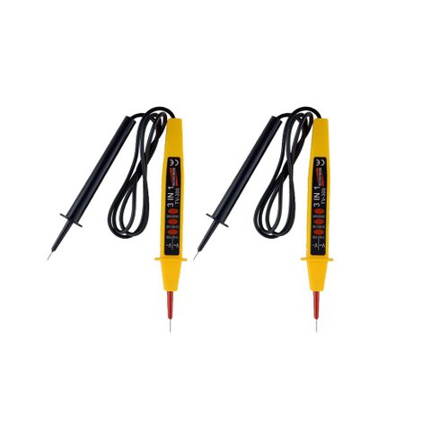Kit 2 Testador Voltagem Ac Dc 3 Em 1 Led Indicador 110/220/380 Volts Tv-300 Portátil Instrutherm