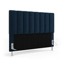 Ver imagem 2 de Cabeceira Nashira 195 para Cama King N-025 Veludo Azul Marinho Aradecor