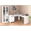Ver imagem 4 de Mesa de Escritório ME4106 c/ 3 Gavetas Nogal - Tecno Mobili