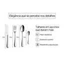 Ver imagem 2 de Conjunto de Talheres 16 Peças Aço Inox Mesa Cozinha Completo