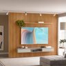 Painel Ripado Para TV Até 75 Polegadas 3.0 Com Nicho E Prateleira Nature Off White Linea Brasil - 1