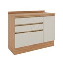 Ver imagem 3 de Balcão Planejado 1 Porta 3 Gavetões 120cm com Tampo Aroeira CabeCasa MadeiraOriginals Cinza/Sereno/Cedro