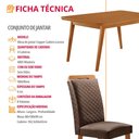 Ver imagem 7 de Mesa de Jantar Copper 120cm Tampo MDF Laminado Canto Copo e 4 Cadeiras Lorena