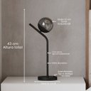 Ver imagem 2 de Abajur Luminaria de Mesa Moderno Michelle Inclinado Globo 10cm Decoração Casa Sala Quarto Escritório