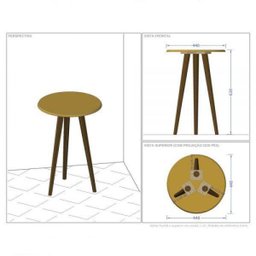 Mesa de Apoio Tocantins Madeira Rústica - 3