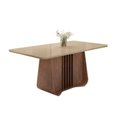 Ver imagem 3 de Mesa para Sala de Jantar 6 Lugares Harpa Marrom/Carvalho/Fendi