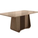 Ver imagem 1 de Mesa para Sala de Jantar 6 Lugares Harpa Marrom/Carvalho/Fendi