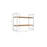 Nicho Organizador Multiuso Desk 2 Prateleiras Canela/branco - 3