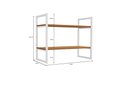 Ver imagem 3 de Nicho Organizador Multiuso Desk 2 Prateleiras Canela/branco