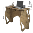 Ver imagem 3 de Kit de Escrivaninha e Banqueta Mesa de Apoio Infantil Juvenil Soho Mdf Amadeirado Naturalle