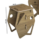 Ver imagem 4 de Kit de Escrivaninha e Banqueta Soho:amadeirado