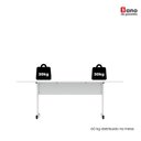 Ver imagem 4 de Mesa de Reunião 200cm para Escritório com Pés Tubulares em Aço Linha P15