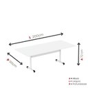 Ver imagem 2 de Mesa de Reunião 200cm para Escritório com Pés Tubulares em Aço Linha P15