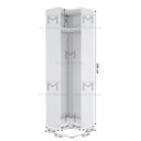 Ver imagem 2 de MÓDULO CLOSET CANTO A240XL1=70XL1=70 M421.B CABIDEIRO MUNDI MOVEIS