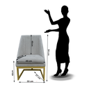 Ver imagem 7 de Kit 04 Cadeiras para Sala de Jantar Ana Base de Ferro Suede Bege - D'classe Decor