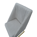 Ver imagem 3 de Kit 04 Cadeiras para Sala de Jantar Ana Base de Ferro Suede Bege - D'classe Decor