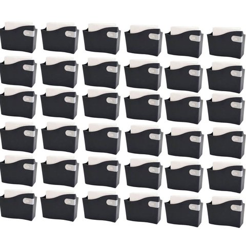 Kit 36 Suporte Porta Guardanapo Médio 14cm Brinox Preto Padaria Mesa Restaurante Bar