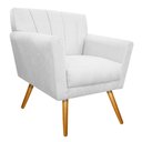 Ver imagem 4 de Kit Diva Recamier Vanessa 140cm Lado Esquerdo e 02 Poltronas Laura Suede Branco - Amarena Móveis