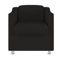 Ver imagem 3 de Cadeira Poltrona Decorativa Recepção Sala – Quarto Suede Cor:Preto