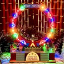 Ver imagem 3 de Enfeite Roda Gigante Natalino Natal Papai Noel Led Trem Movimento Cenario Musical Decoraçao Sala Qua