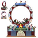 Ver imagem 2 de Enfeite Roda Gigante Natalino Natal Papai Noel Led Trem Movimento Cenario Musical Decoraçao Sala Qua