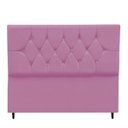 Ver imagem 1 de Cabeceira Cama Box Estofada Casal 140 Cm Geovana Suede:rosê