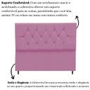 Ver imagem 5 de Cabeceira Cama Box Estofada Casal 140 Cm Geovana Suede:rosê