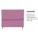 Ver imagem 6 de Cabeceira Cama Box Estofada Casal 140 Cm Geovana Suede:rosê