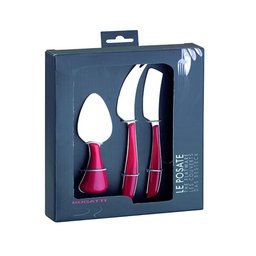 CONJUNTO 3 FACAS BUGATTI QUEIJO GLAMOUR VERMELHO GL3U021F363 - 2