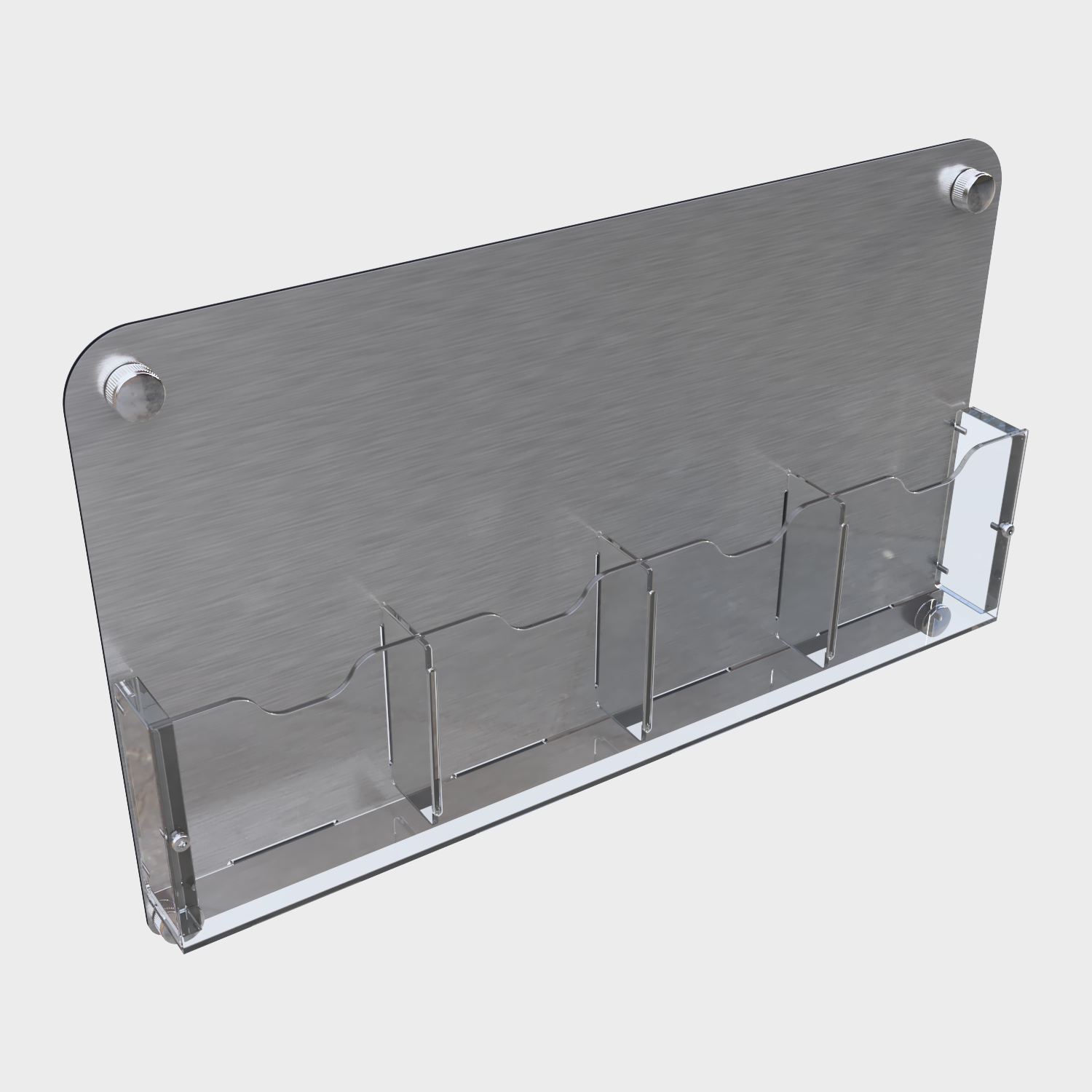 Porta Envelopes em Acrílico e Acm - Quadro de Dizimistas Escovado - 3