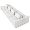 Ver imagem 7 de Sofá Ilha Living com Puff 505cm Siesta M22 Bouclê Branco - Mpozenato