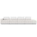 Ver imagem 5 de Sofá Ilha Living com Puff 505cm Siesta M22 Bouclê Branco - Mpozenato