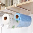 Ver imagem 1 de Kit 2 Suporte Para Porta Rolo de Papel Toalha Branco