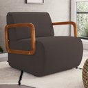 Ver imagem 2 de Kit 02 Poltronas Decorativas Orgânica Living Kavya Veludo Marrom - Desk Design