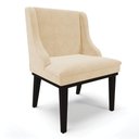 Ver imagem 1 de Cadeira De Jantar Suede Bege Base Fixa Madeira