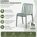 Ver imagem 3 de Cadeira para Área Externa Urban Plástico Verde - Sallar Home