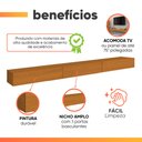 Ver imagem 4 de Rack Suspenso para Painel ou Tv até 75 Polegadas 3 Portas 2,00m Egeo Edn