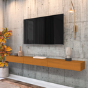 Ver imagem 1 de Rack Suspenso para Painel ou Tv até 75 Polegadas 3 Portas 2,00m Egeo Edn