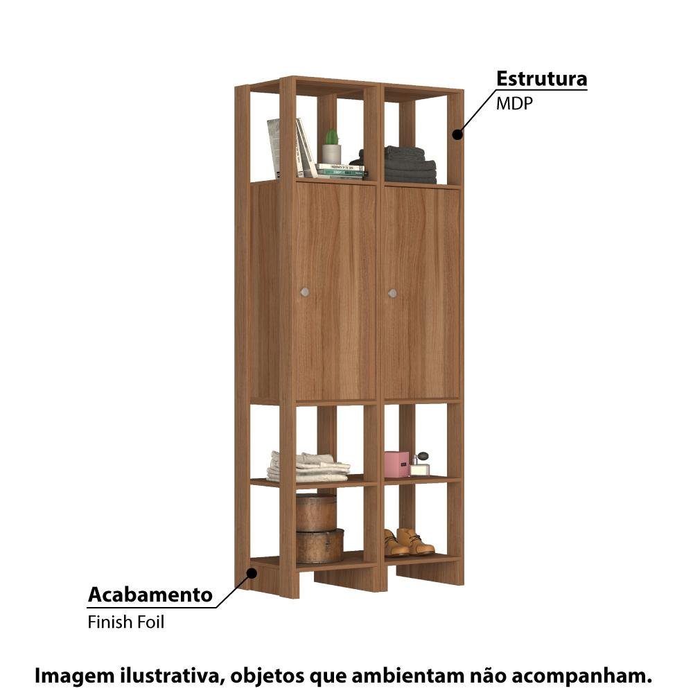 Estante Closet Yes com 2 Portas e 6 Nichos - Montana - 2