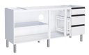 Ver imagem 2 de Gabinete / Balcão de Cozinha Ga em Aço para Pia de 2.00m 3 Gavetas com Corrediças Telescópicas Cor B