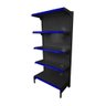 Gôndola Prateleira Preta 5 Níveis 40x30 New Plus 1,70 Ponta Pe Azul - Sa Gôndolas - 1