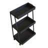 Carrinho Organizador Multiuso com 3 Prateleiras e Rodizios P1032 Preto - 3