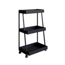 Ver imagem 2 de Carrinho Organizador Multiuso com 3 Prateleiras e Rodizios P1032 Preto