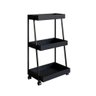 Carrinho Organizador Multiuso com 3 Prateleiras e Rodizios P1032 Preto - 2