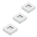 Ver imagem 1 de Kit 3 Spot Led Quadrado Sobrepor Embutir P/móveis Nichos:branco Frio/branco