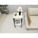 Ver imagem 3 de Mesa Alta Mesa de Canto Mesa de Apoio Mesa de Bebedouro Mesa Lateral Preto e Branco