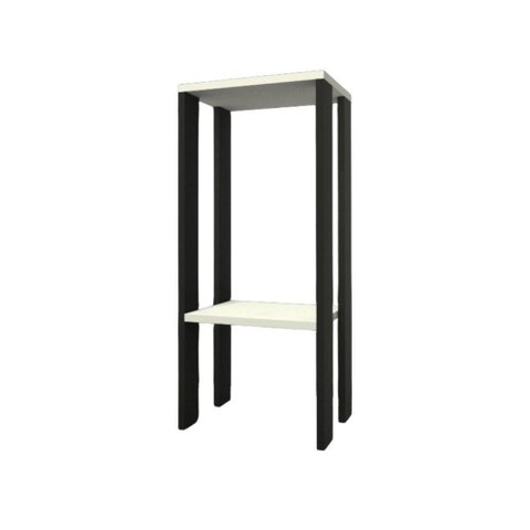 Mesa Alta Mesa de Canto Mesa de Apoio Mesa de Bebedouro Mesa Lateral Preto e Branco