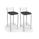 Ver imagem 1 de Kit 2 Banqueta de Cozinha Gênova B705CR Un Cromada/Preto - Kappesberg