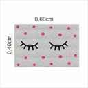 Ver imagem 4 de Tapetes Beleza Cílios Fofinhos 60x40cm para Porta Decorativo:preto