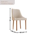 Ver imagem 5 de Conjunto para Sala de Jantar Mesa Sarah em Madeira Tampo 180cm com Vidro e 6 Cadeiras Roma